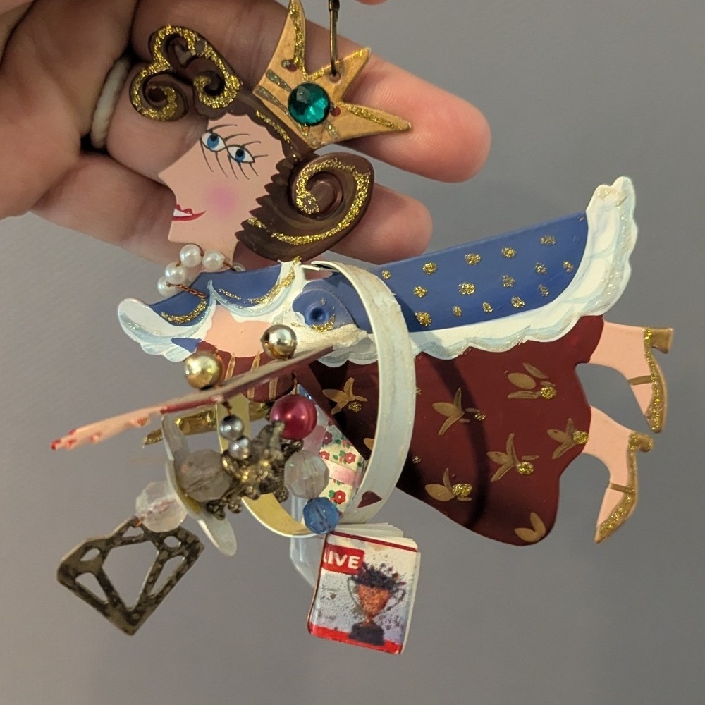 VTG Silvestri Karen Rossi Fanciful Flights Queen for a Day Metal Whimsical Royal - Picture 2 of 6